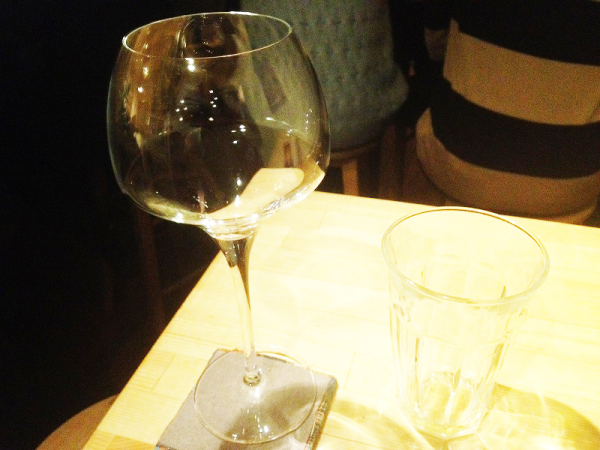 ボナセリーナさんのワイングラスとビアグラス